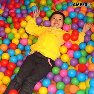 Ameesi ลูกบอลว่ายน้ํา พลาสติกนิ่ม ปลอดสารพิษ หลากสี ปลอดภัย สําหรับเด็ก 50 ชิ้น