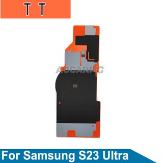 Aocarmo โมดูลคอยล์ชาร์จ แบบไร้สาย และสายเคเบิลอ่อน สําหรับ Samsung Galaxy S23 Ultra S23u