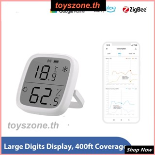 Sonoff Snzb-02d Zigbee LCD เซ็นเซอร์วัดอุณหภูมิความชื้นอัจฉริยะ (toyszone.th)