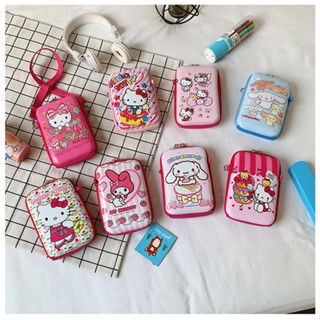 กระเป๋าสตางค์ กระเป๋าสะพายไหล่ ทรงเมสเซนเจอร์ พิมพ์ลาย Hello Kitty Cinnamoroll ขนาดเล็ก แฟชั่นสําหรับเด็กผู้หญิง