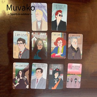 Muvako ดาดฟ้าไพ่ทาโรต์ กระดาษรูปน่ารัก ทรงสี่เหลี่ยม 20 ชิ้น