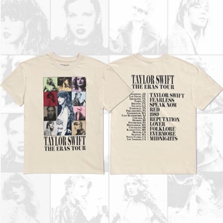 เสื้อยืดผ้าฝ้ายพิมพ์ลายขายดี 【ใหม่】เสื้อยืดลําลอง ผ้าฝ้าย แขนสั้น คอกลม ทรงหลวม ลาย Taylor Swift The Eras Tour Concert ส