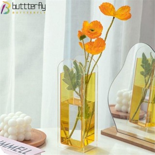 Buttterfly แจกันดอกไม้อะคริลิค สีรุ้ง สไตล์โมเดิร์น สําหรับตกแต่งโต๊ะ