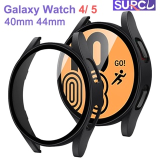 กระจก + เคส สําหรับ Samsung galaxy Watch 5 40 มม. 44 มม. ป้องกันหน้าจอ พร้อมกระจกนิรภัย, เคสป้องกันกันชน PC แบบแข็ง อุปกรณ์เสริม สําหรับ galaxy Watch 4