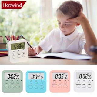 Hotwind นาฬิกาจับเวลาดิจิทัลอิเล็กทรอนิกส์ แม่เหล็ก หน้าจอ LCD ขนาดเล็ก D7F5