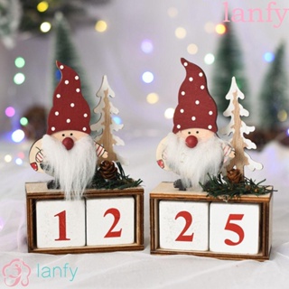 Lanfy ปฏิทินคริสต์มาส 1 ชิ้น รูปสน ปฏิทินซานต้า คริสต์มาส DIY ปฏิทิน Navidad ตกแต่งบ้าน