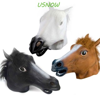 Usnow BoJack Horseman Head Cover Funny For Women Men Horse Mask Trick Toys Masquerade Prop Animal Costume Props