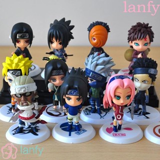 Lanfy โมเดลฟิกเกอร์นารูโตะ การ์ตูนญี่ปุ่น Gaara Sasuke Itachi Kakashi 6 ชิ้น ต่อล็อต