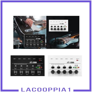 [Lacooppia1] เครื่องผสมเสียงคอนโซล เสียงรบกวนต่ํา 4 ช่อง สําหรับไลฟ์สด และสตูดิโอ