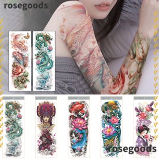 Rosegoods1 ปลอกแขน ขนาดใหญ่ ลายสักร่างกาย สําหรับผู้ชาย