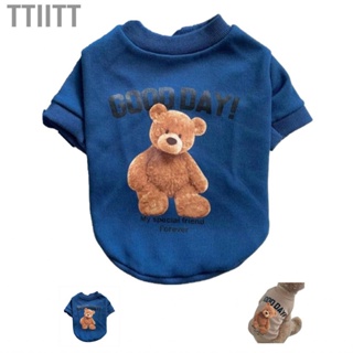 Ttiitt Cute Bear Dog Clothes Soft Comfortable Warm Round Neck Cartoon for Pets