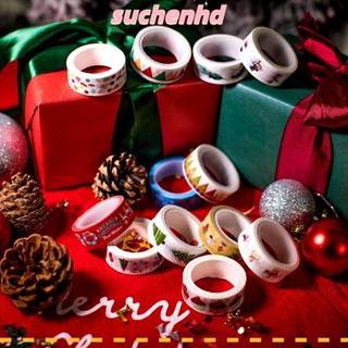 Suchenhd เทปสติกเกอร์ ลายคริสต์มาส 6 ม้วน สําหรับตกแต่งสมุดภาพ DIY