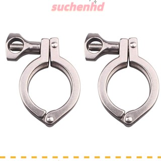 Suchenhd แคลมป์หนีบท่อ สเตนเลส 304 1.5 นิ้ว สีเงิน สําหรับยึดท่อ 2 ชิ้น