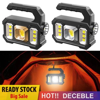 [Deceble.th] ไฟฉาย LED+COB กันน้ํา พลังงานแสงอาทิตย์ 300LM สําหรับตั้งแคมป์