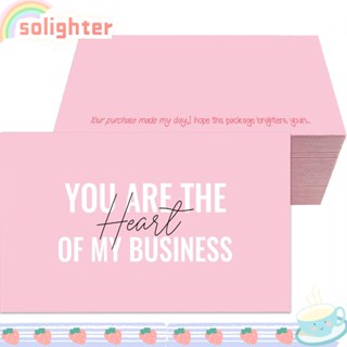 SOLIGHTER การ์ดขอบคุณ ลาย Thank You Are the Heart of My Business Cards สําหรับเป็นของขวัญ