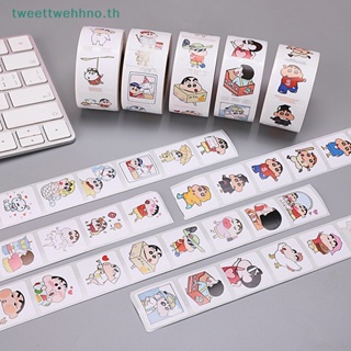 Tweettwehhno สติกเกอร์ซีล ลายการ์ตูนชินจังน่ารัก สําหรับตกแต่ง ของขวัญเด็ก 500 ชิ้น TH