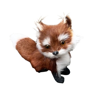 Home Cute Gifts Stuffed Animal Mini Squatting Simulation Fox Plush Toy