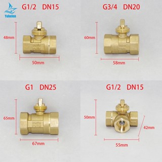 วาล์วบอลมอเตอร์ ทองเหลือง 3 สาย AC220V 3 ทาง 2 ทาง DN15 DN20 DN25 DN32 DN40