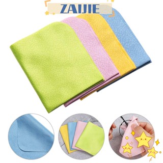 Zaijie24 ผ้าเช็ดกระจก เลนส์กล้อง โทรศัพท์ สุ่มสี 4 ชิ้น