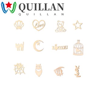 Quillan เครื่องประดับตกแต่งเล็บ รูปฟักทอง ค้างคาว แม่มด DIY