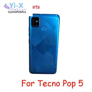  ฝาครอบแบตเตอรี่ด้านหลัง พร้อมเคสเลนส์กล้อง สําหรับ Tecno Pop 5 BD2 BD2p BD3 BD1 BD2d