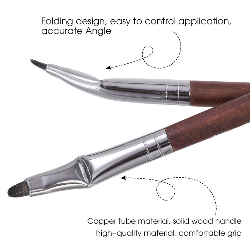 แปรงแต่งหน้า ขนแปรงไฟเบอร์นิ่ม ด้ามจับยาว สําหรับคอนทัวร์ คอนซีลเลอร์ อายไลเนอร์ - รูปที่ 6