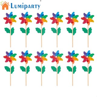 Lumiparty กังหันลมไม้ หลากสี สําหรับตกแต่งสวน กลางแจ้ง