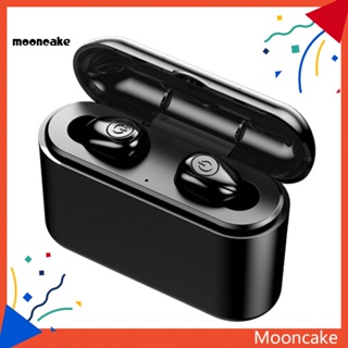 Moon* X8S หูฟังอินเอียร์ บลูทูธไร้สาย 50 เสียงเบส พร้อมกล่องชาร์จ สําหรับเล่นกีฬา