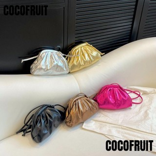 Cocofruit กระเป๋าสะพายไหล่ลําลอง หนัง PU แต่งหูหิ้วนิ่ม ลายก้อนเมฆ เรียบง่าย สําหรับสตรี