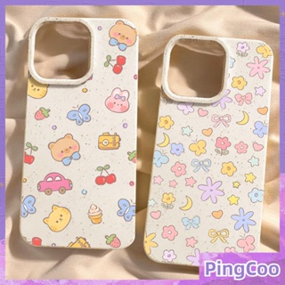 Pingcoo - เข้ากันได้สำหรับ เคส iphone 11 เคสไอโฟน เคสไอโฟน11 กรณีเป็นมิตรกับสิ่งแวดล้อมย่อยสลายได้สีขาวกรณีกันกระแทก TPU น่ารักที่มีสีสันลูกแมวรถเข้ากันได้กับ iPhone 15 PRO MAX 14 PRO MAX 13 PRO MAX 12Pro MAX XR XS 7Plus 8 PLUS