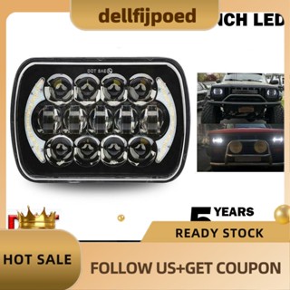 【dellfijpoed】ไฟหน้าโปรเจคเตอร์ Led DRL 210W 5X7 นิ้ว 7X6 นิ้ว พร้อมสายไฟ H4 สําหรับ Chevrolet Jeep Cherokee XJ Toyota Tacoma และปิ๊กอัพ 88-95 1 ชิ้น