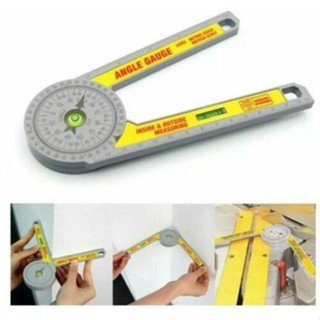 360 Degree Miter Saw Protractor w/Leveling Bubble Angle Finder Gauge Ruler