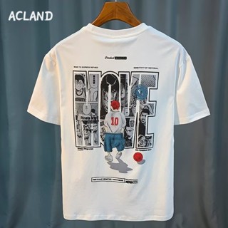 Acland เสื้อยืดผู้ชาย ผู้ชายเสื้อเชิ้ต เสื้อยืด ผ้านุ่ม ใส่สบาย ไม่หด ไม่ต้องรีด MTX2390KH3 37Z230912