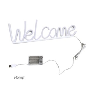 [Homyl] ป้ายไฟนีออน LED ลาย Welcome สําหรับตกแต่งผนังบ้าน ผับ บาร์ กาแฟ