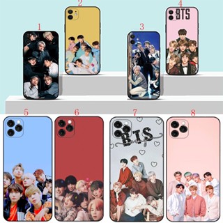 Iphone X XS 5 5s 6 6s Pplus 7 8 7 Plus 8 Plus SE 2016 H4 การ์ตูนอะนิเมะ Bangtan Boys เคสโทรศัพท์ แบบนิ่ม สีดํา