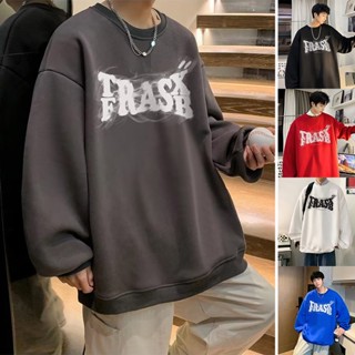 ใหม่ เสื้อกันหนาว มีฮู้ด ผ้าฝ้าย พิมพ์ลายตัวอักษรอเมริกัน ทรงหลวม โอเวอร์ไซซ์ M-5XL ไม่มีฮูด สีขาว ดํา เทา น้ําตาล สําหรับผู้ชาย และผู้หญิง 2023