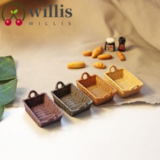 Willis ตะกร้าเก็บของเรซิ่นจิ๋ว 1:6/1:12 อุปกรณ์เสริม สําหรับตกแต่งบ้านตุ๊กตา Ob11