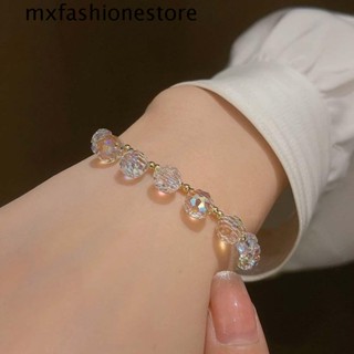 Mxfashione สร้อยข้อมือคริสตัล สร้างสรรค์ หรูหรา ผู้หญิง ของขวัญที่น่าสนใจ เครื่องประดับแฟชั่น เด็กผู้หญิง