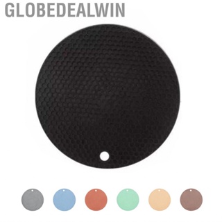 Globedealwin Round Placemat Rubber Toxic Free Prevent Slip Heat Resistant Washable Table Insulation Pad for Cup Bowl