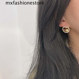 Mxfashione|ต่างหูสตั๊ด โลหะผสม รูปการ์ตูนไข่มุก สไตล์เกาหลี สําหรับผู้หญิง