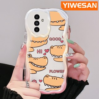 เคสโทรศัพท์มือถือ ซิลิกาเจลนิ่ม ใส กันกระแทก ลายหนังจระเข้น่ารัก สําหรับ Samsung galaxy A13 A13 5G A04s A14