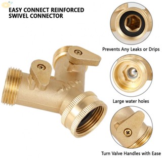 【VARSTR】Garden Hose Splitter Connector Tap Irrigation Valve Replacement Hose Splitter