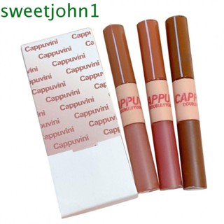 Sweetjohn ลิปกลอส เนื้อแมตต์กํามะหยี่ กันน้ํา แบบพกพา สําหรับผู้หญิง