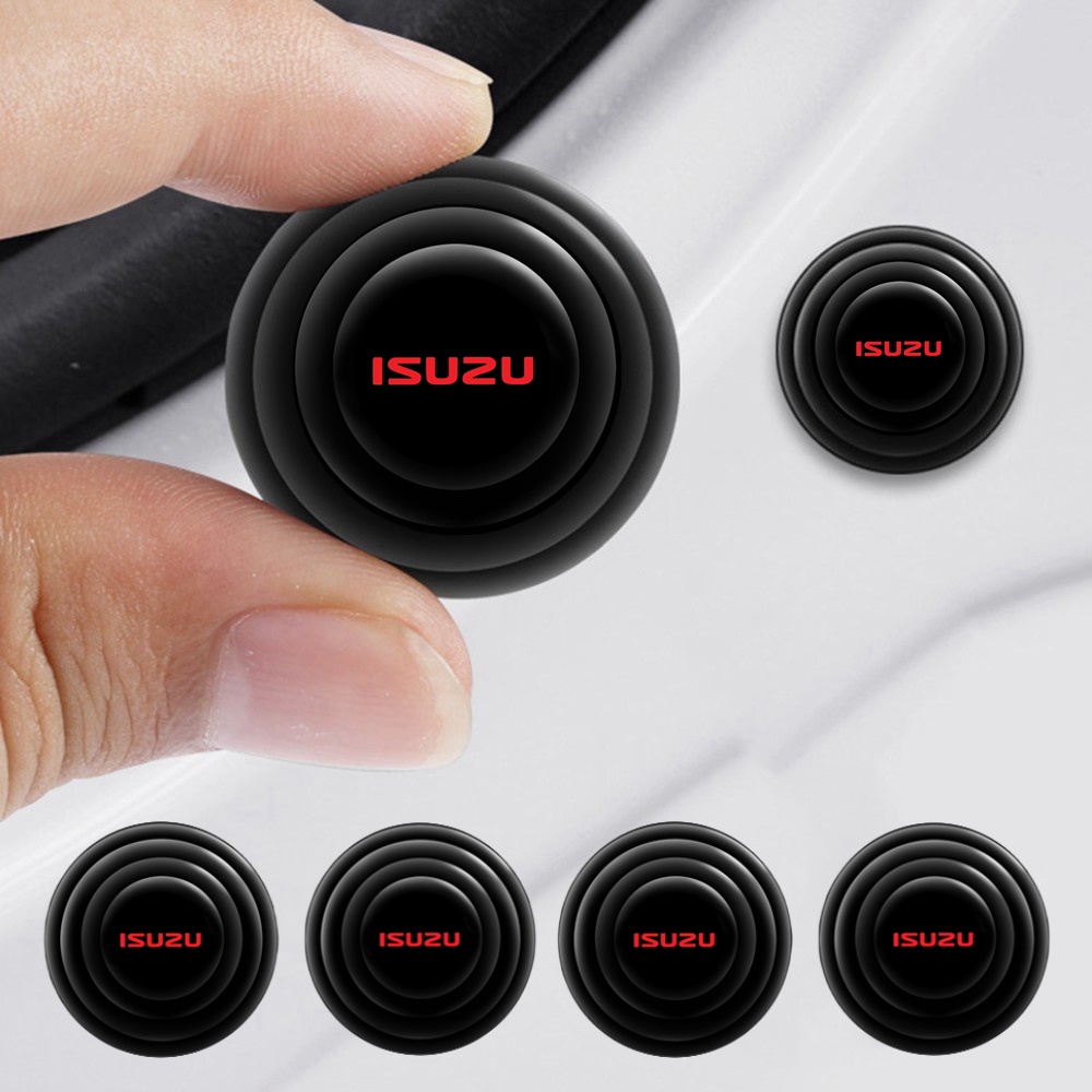 4 ชิ้น Isuzu ปะเก็น ป้องกันการกระแทก, สติกเกอร์ป้องกันการชนประตูด้านข้าง, เสื่อรองท่อไอเสีย กันกระแทก อะคูสติก, เบาะดูดซับแรงกระแทกในรถยนต์