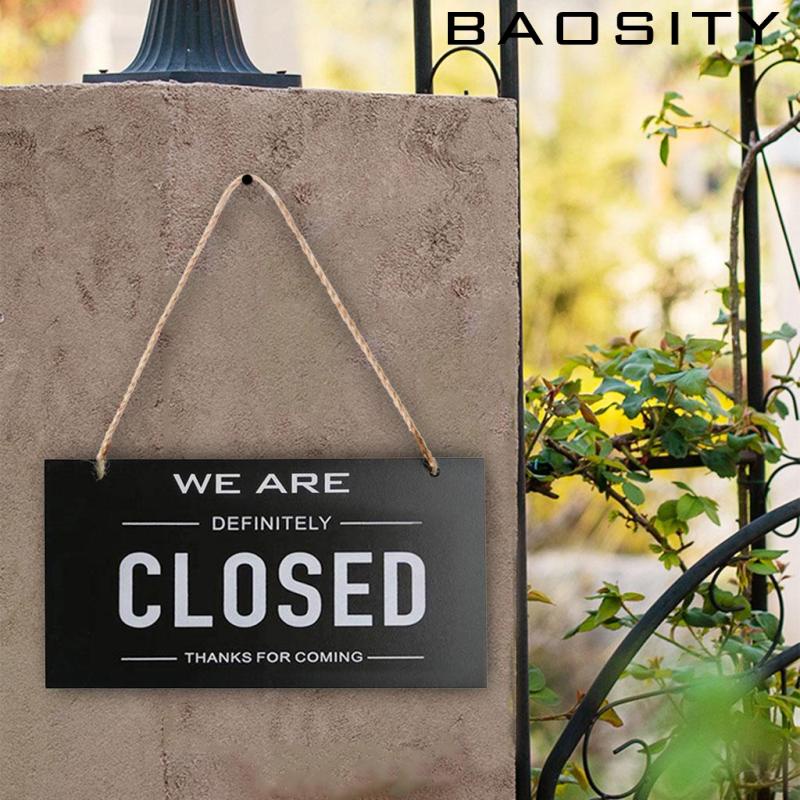 [Baosity] ป้ายสัญลักษณ์ แบบเปิดปิด สองด้าน พลิกกลับได้ สําหรับแขวนตกแต่งบาร์ ผับ กาแฟ