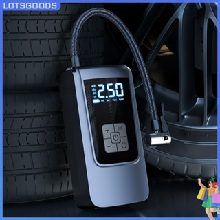 ★ Lotsgoods.th ★เครื่องปั๊มลมยางรถยนต์ไฟฟ้า แบบพกพา 6000mAh 150PSI 7.4 12V สําหรับรถจักรยานยนต์ จักรยาน