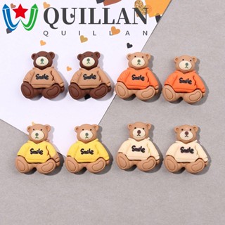 Quillan จี้เรซิ่น รูปหมี สําหรับทําเครื่องประดับ DIY 10 ชิ้น