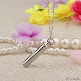 [Miskulu] สร้อยคอสเตนเลส จี้แคปซูล เครื่องประดับ