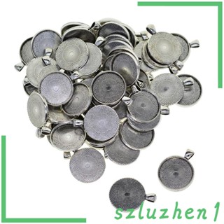 [Szluzhen1] ฐานถาดเปล่า ทรงกลม ขนาด 30 มม. สําหรับจี้ทิเบต 50 ชิ้น