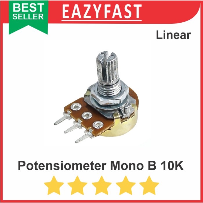 Potentiometer B 10K Mono Linear B10K 10 K Ohm Potentiometer Potentio Meter